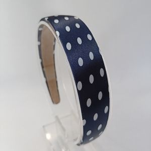 Navy Polka Dot Hairband